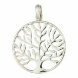 Plain Sterling Silver Tree of Life Pendant